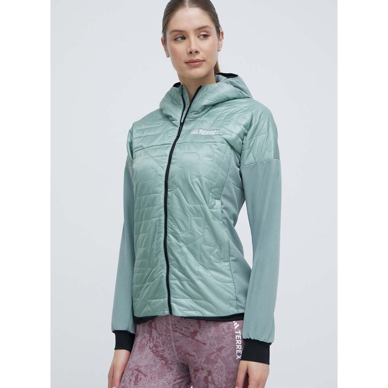 Sportovní bunda adidas TERREX Xperior Varilite Hybrid PrimaLoft zelená barva, IP1469