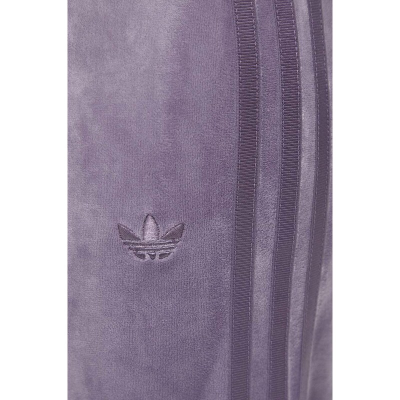 Tepláky adidas Originals fialová barva, s aplikací, IS4639