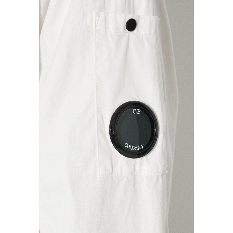 Bavlněná košile C.P. Company Gabardine Pocket bílá barva, regular, s klasickým límcem, 16CMSH157A002824G