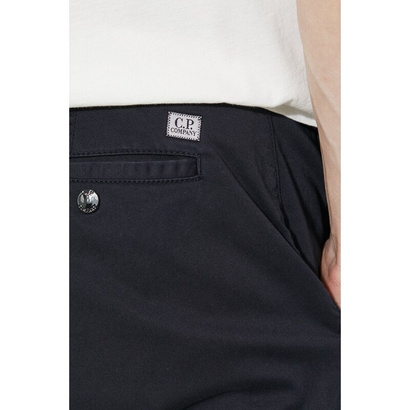 Kalhoty C.P. Company Stretch Sateen Ergonomic Lens pánské, tmavomodrá barva, přiléhavé, 16CMPA056A005694G