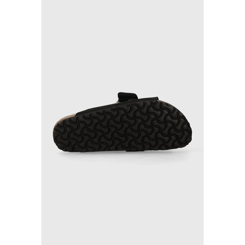 Kožené pantofle Birkenstock Kyoto dámské, černá barva, 1026516