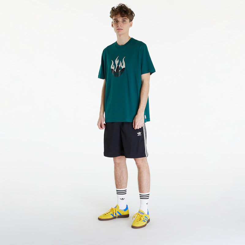 adidas Originals Pánské tričko adidas Flames Logo Tee Collegiate Green