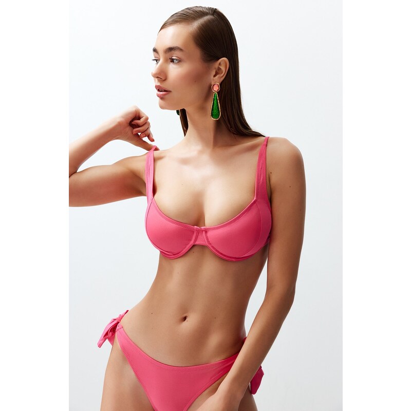 Trendyol Fuchsia Balconette Bikini Top