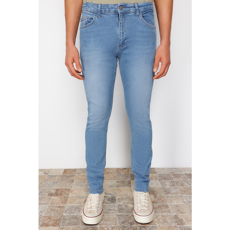 Trendyol Blue Skinny Fit Stretch Fabric Jeans Denim Trousers