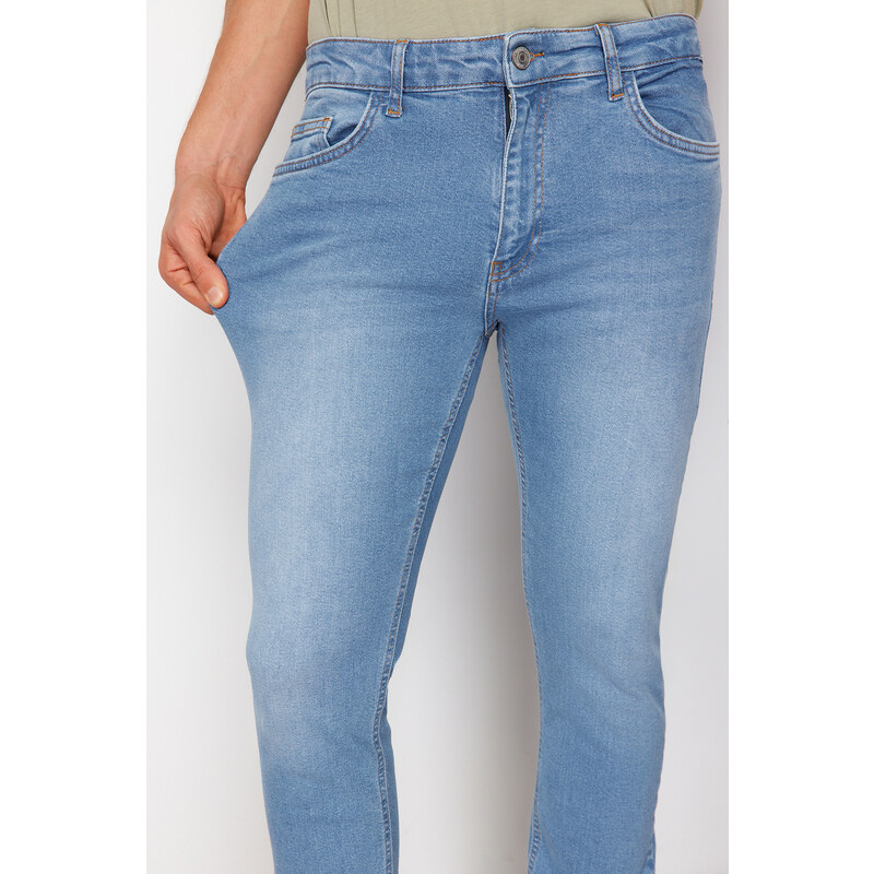 Trendyol Blue Skinny Fit Stretch Fabric Jeans Denim Trousers