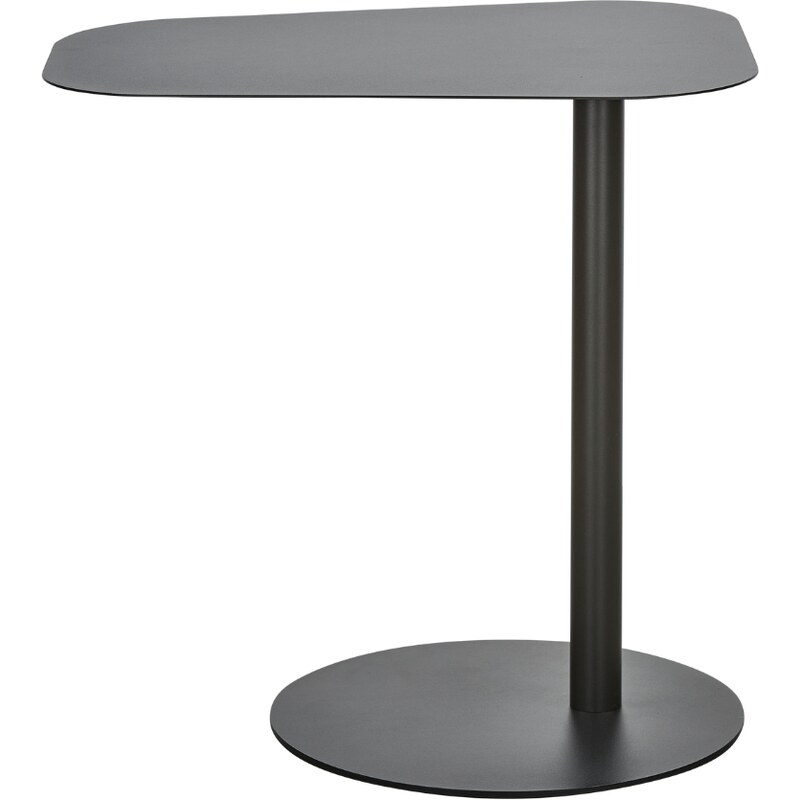 Hoorns Černý kovový odkládací stolek Lidia 50 x 38 cm
