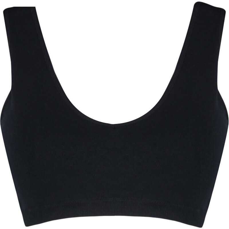 Trendyol Black Seamless/Seamless Support/Shaping Knitted Sports Bra