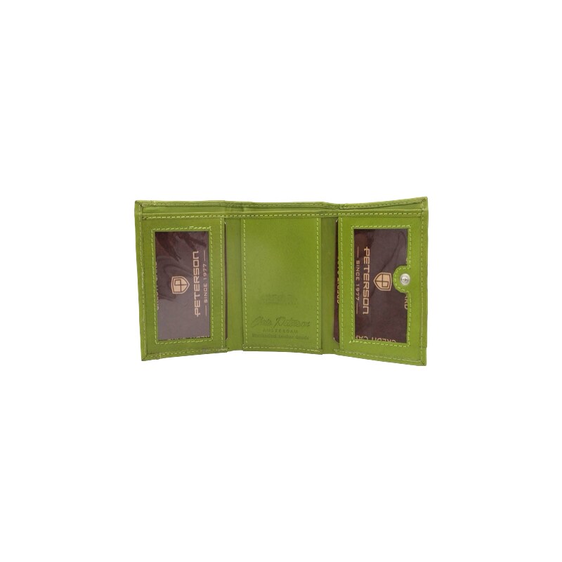 Dámská kožená mini peněženka Peterson - světle zelená