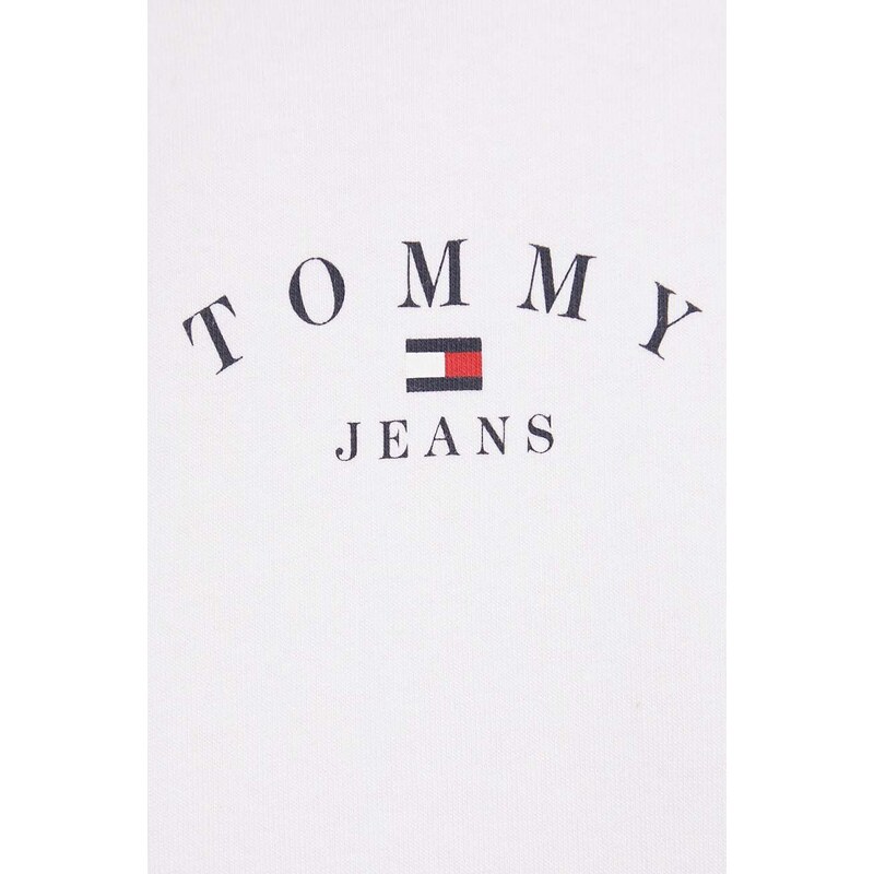 Mikina Tommy Jeans dámská, bílá barva, s potiskem