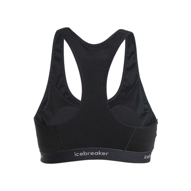 ICEBREAKER Wmns Merino 125 ZoneKnit Racerback Bra, Black velikost: L