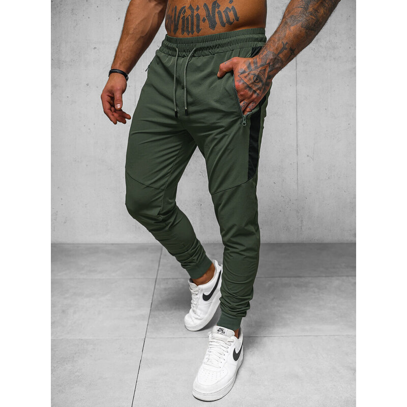 Pánské Chino Kalhoty Khaki OZONEE O/DC468