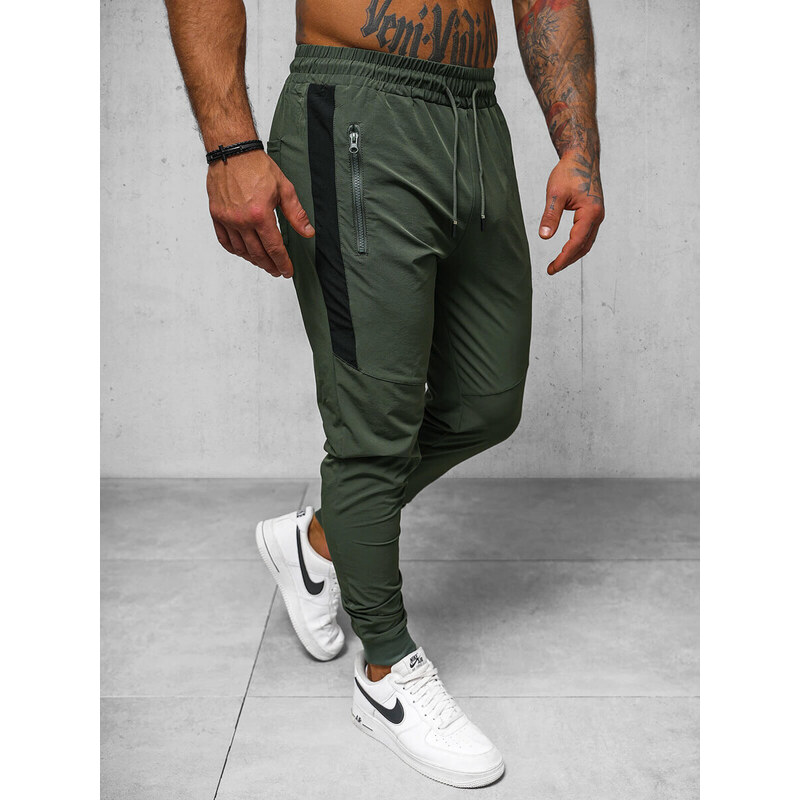 Pánské Chino Kalhoty Khaki OZONEE O/DC468