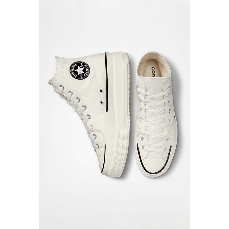 Kecky Converse Chuck Taylor All Star Construct bílá barva, A02832C, A02832C-White