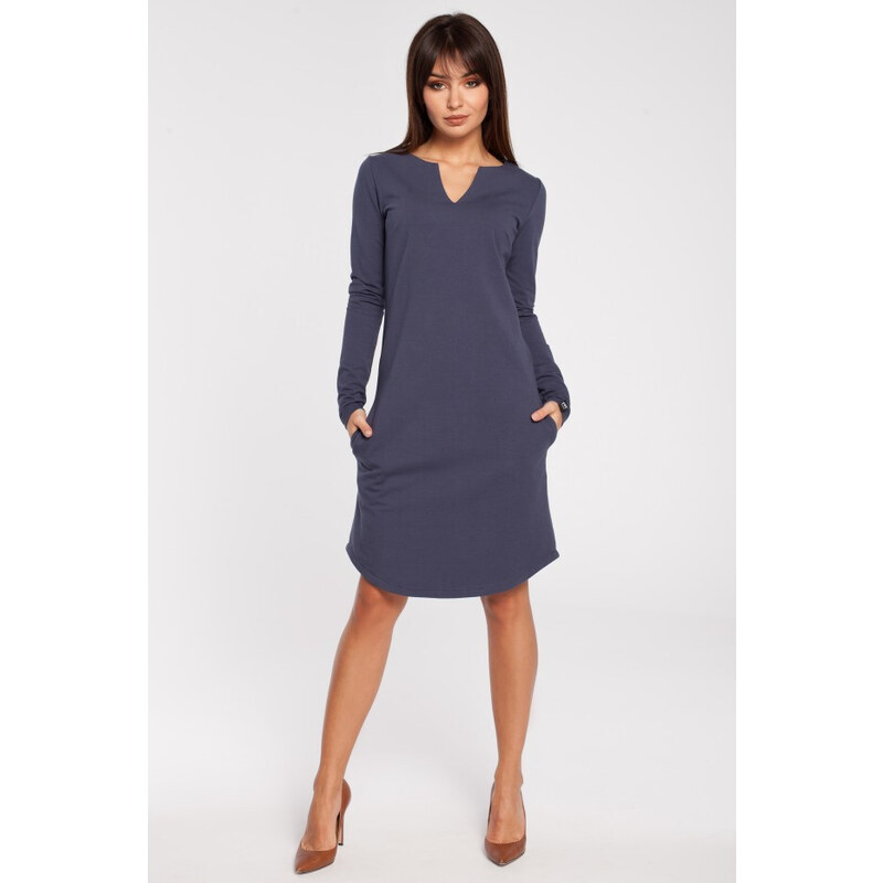 Dámské šaty B017 modré - BEwear 90757229
