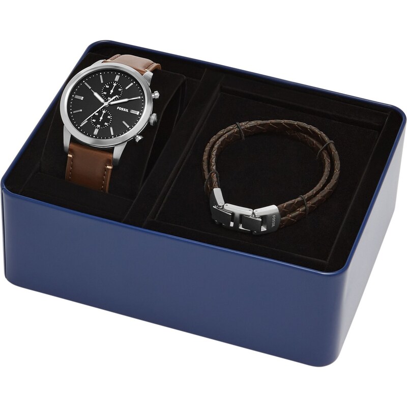 Fossil pánská dárková sada hodinek Townsman a náramku FS5967SET