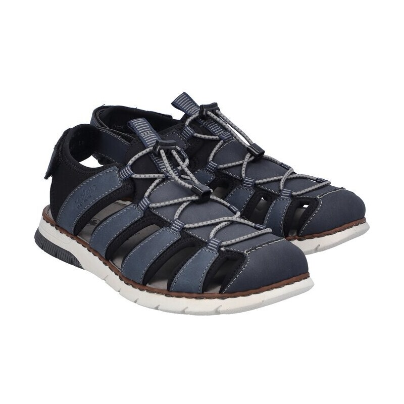 Pánské sandály v komfortním kulatém střihu Rieker 25246-14 modrá