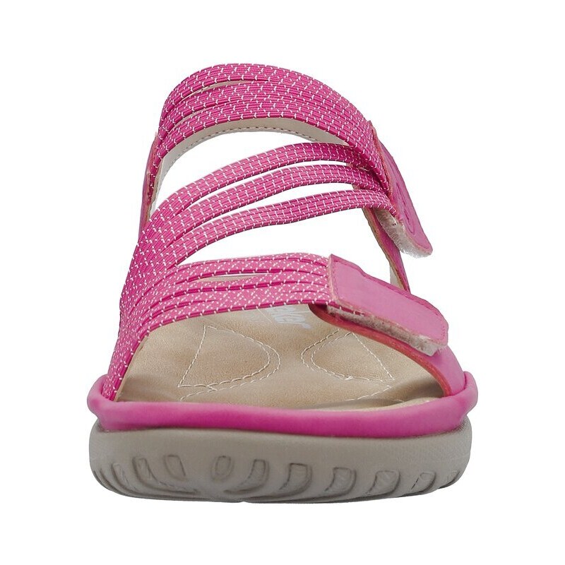Letní sandály ve výrazné barvě Rieker 64870-31 růžová