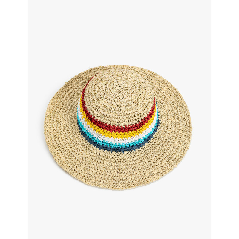 Koton Straw Hat Multicolored Striped