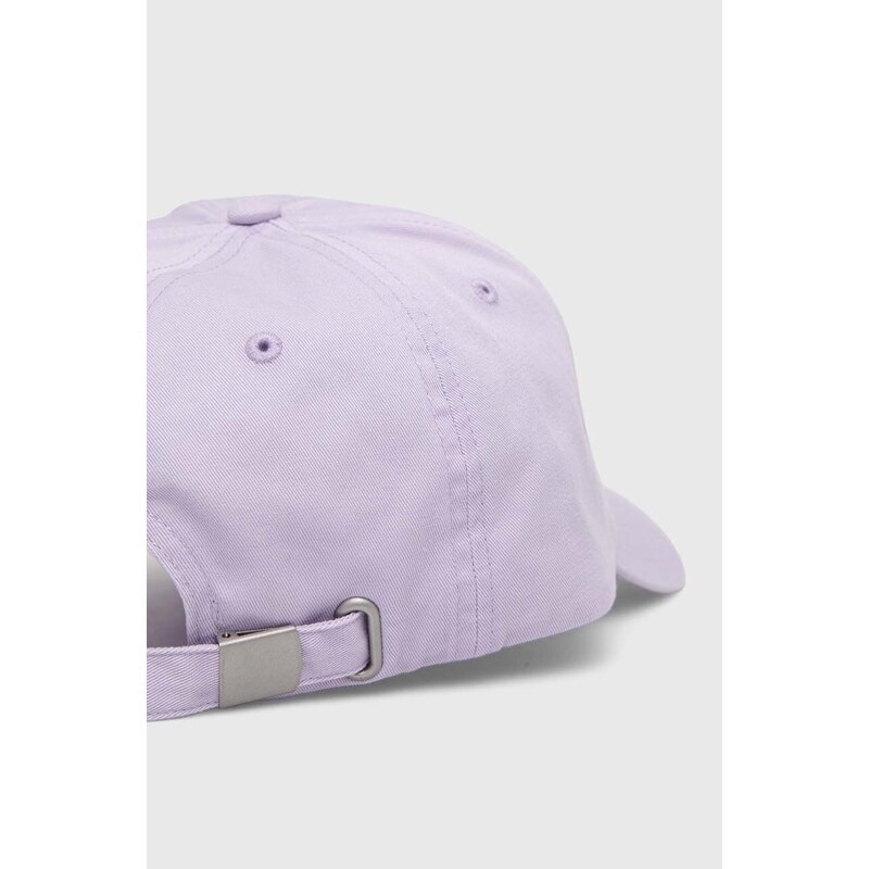 Bavlněná baseballová čepice Tommy Jeans fialová barva, s aplikací