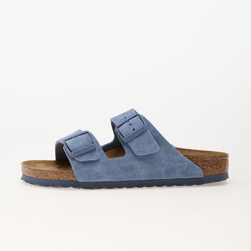 Pánské pantofle Birkenstock Arizona Suede Leather Elemental Blue