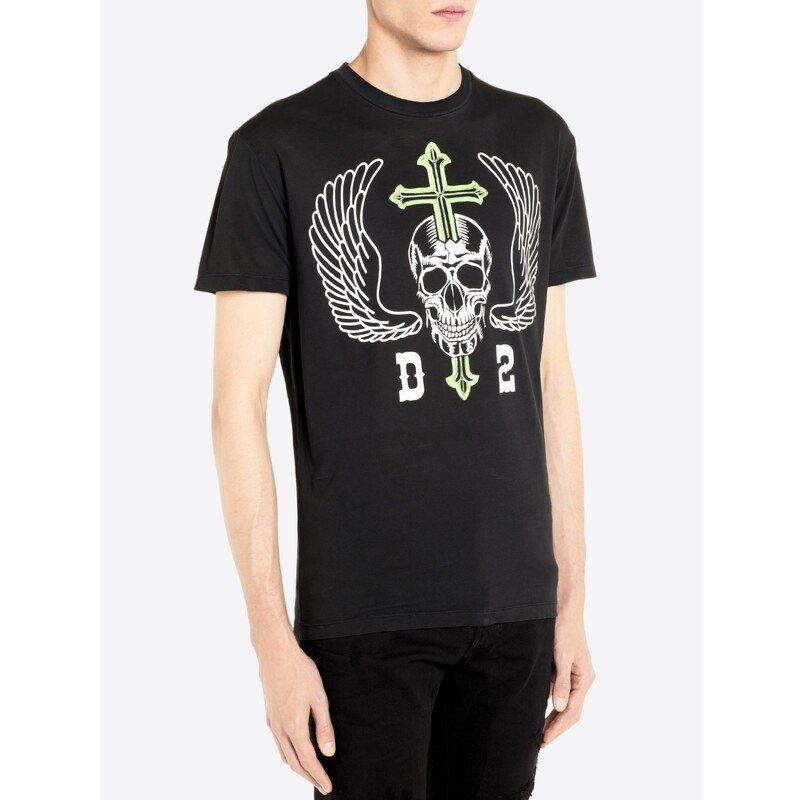 DSQUARED2 Skull Black tričko