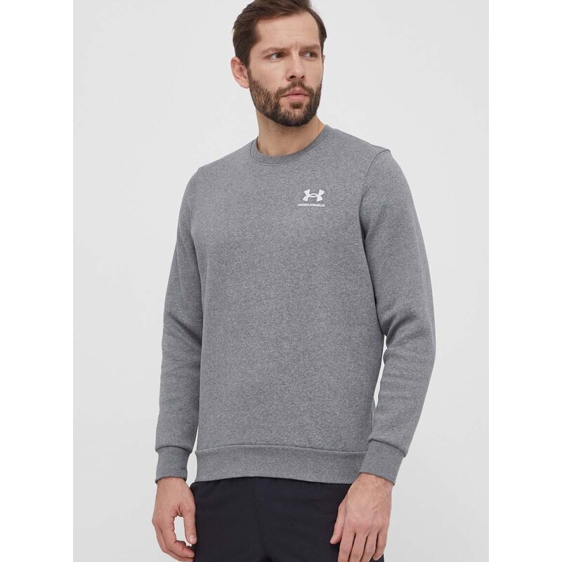 Mikina Under Armour pánská, šedá barva, s aplikací, 1374250