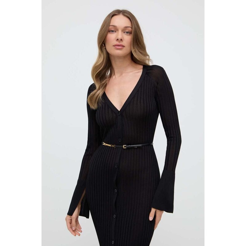 Šaty Elisabetta Franchi černá barva, maxi, AM61R41E2