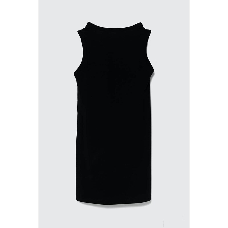 Dětské bavlněné šaty Guess černá barva, mini