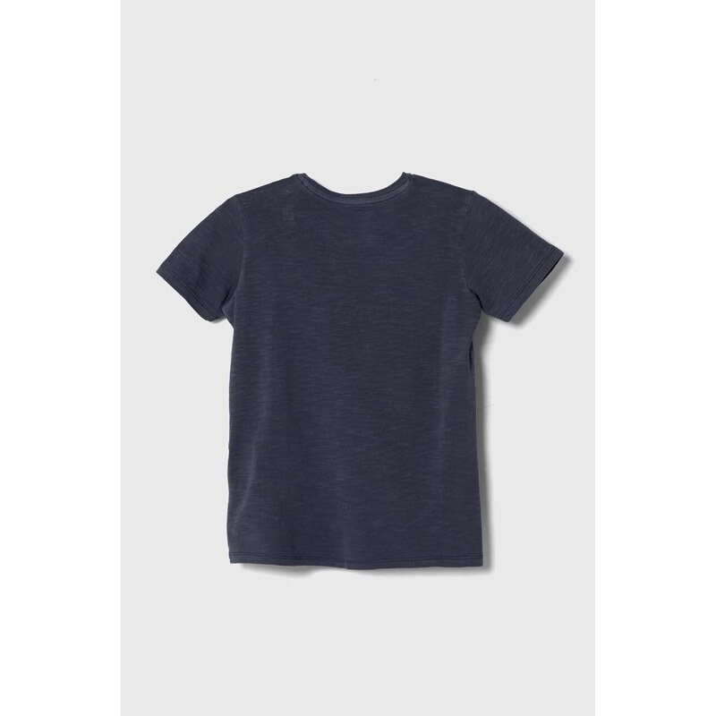 Dětské bavlněné tričko Guess fialová barva, s aplikací