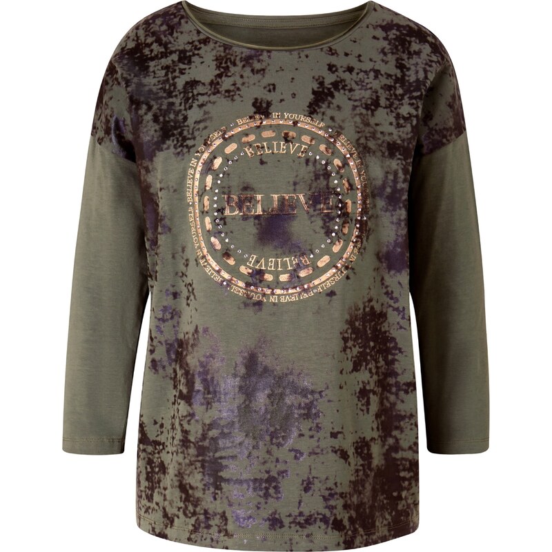heine Tričko bronzová / khaki / černá 93752929