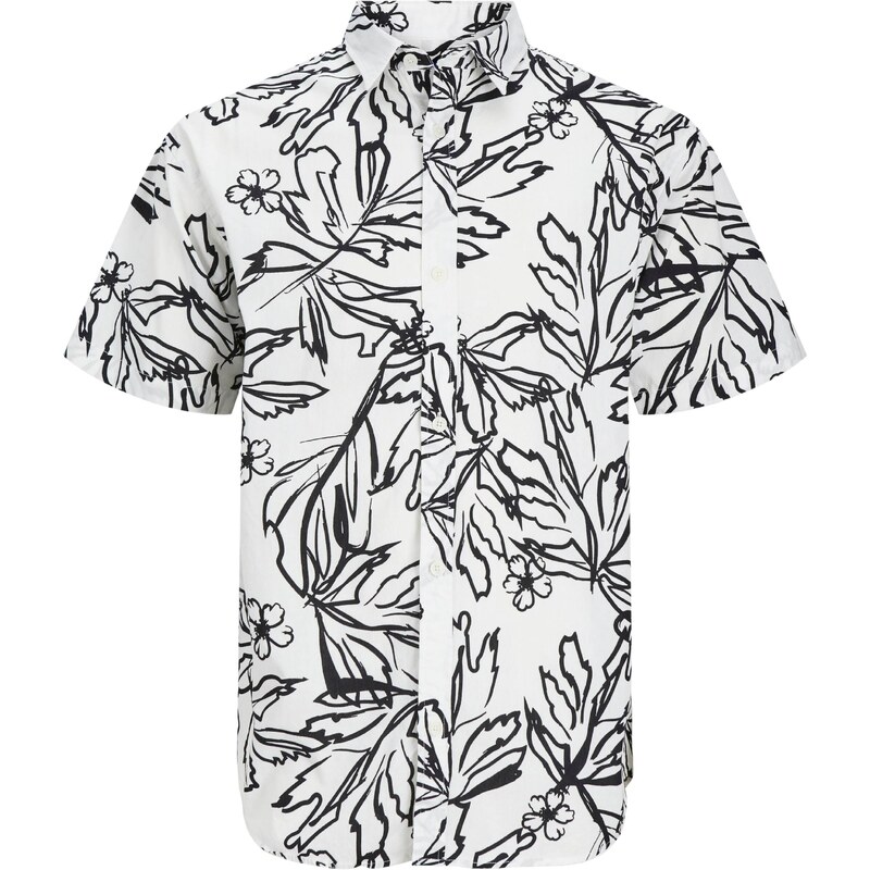 JACK & JONES Košile JORLafayette černá / bílá