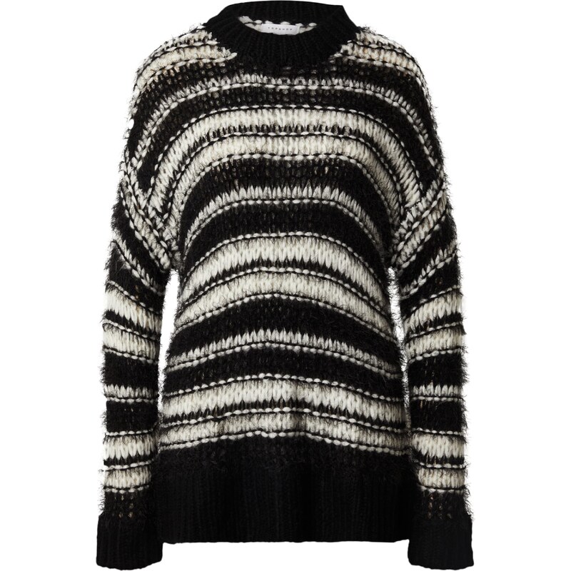 TOPSHOP Svetr černá / bílá