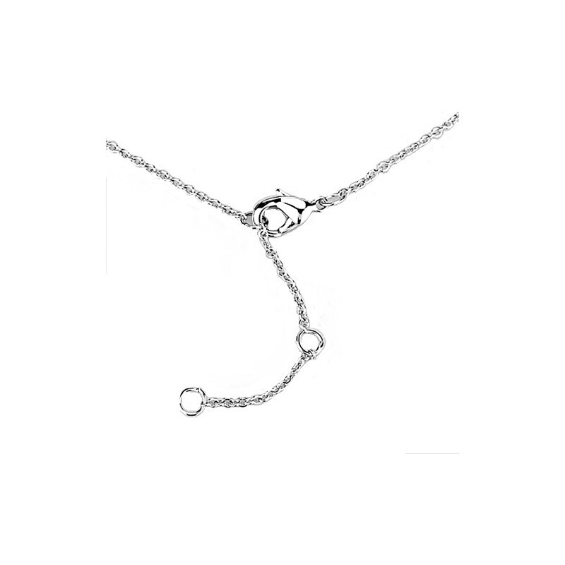 US Rhodiovaný dámský náhrdelník s Cubic Zirconia z mosazi - Želva