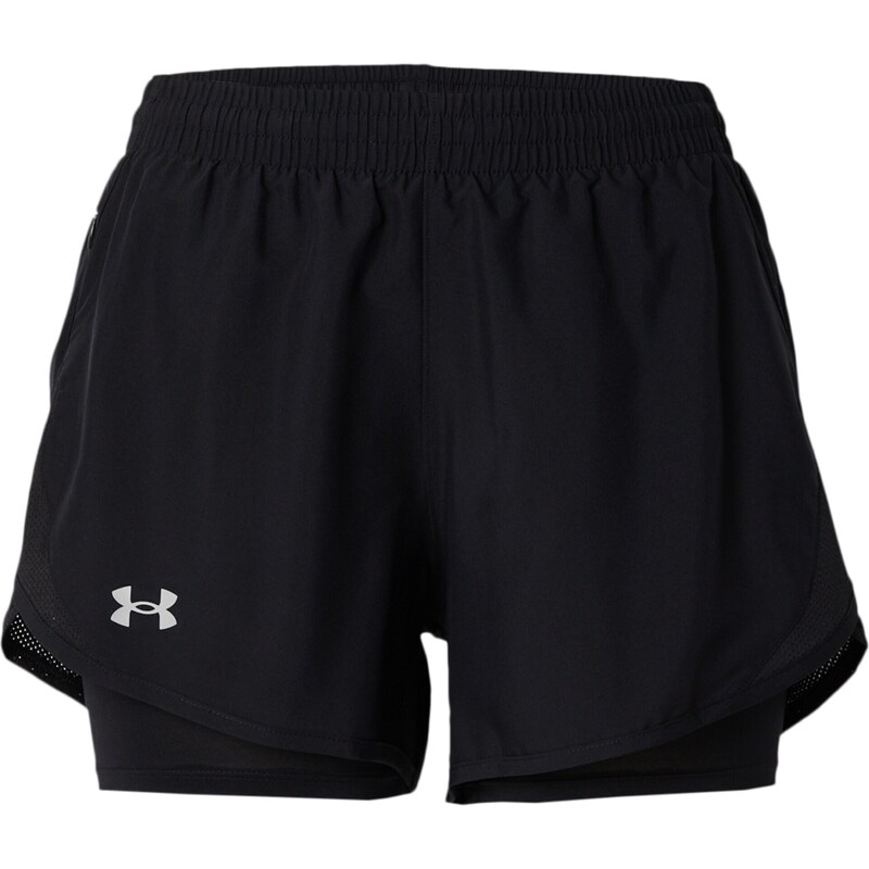 UNDER ARMOUR Sportovní kalhoty Fly-By černá / bílá