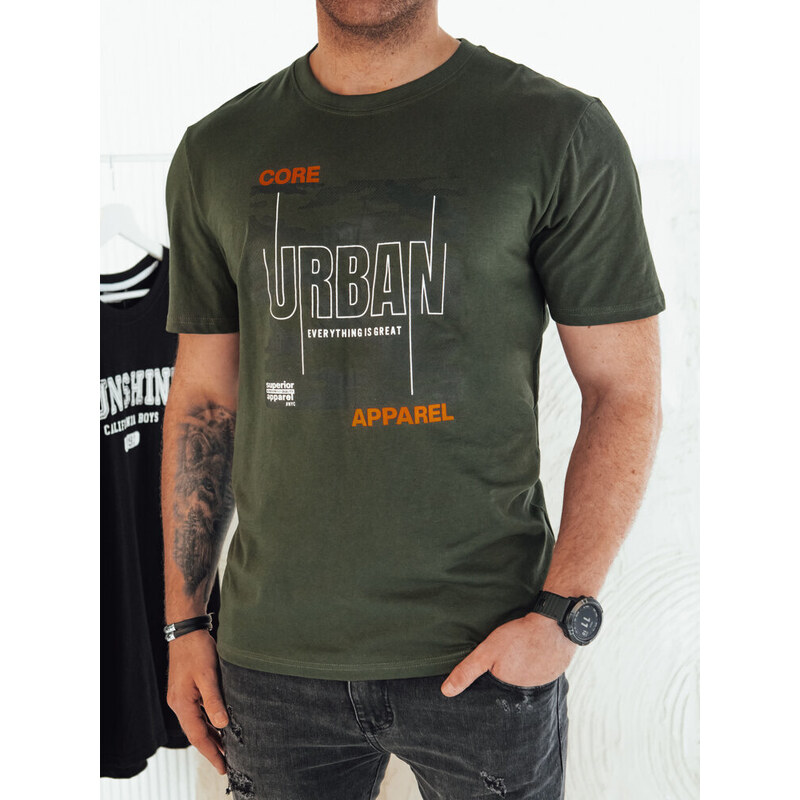 BASIC KHAKI TRIČKO S POTISKEM URBAN