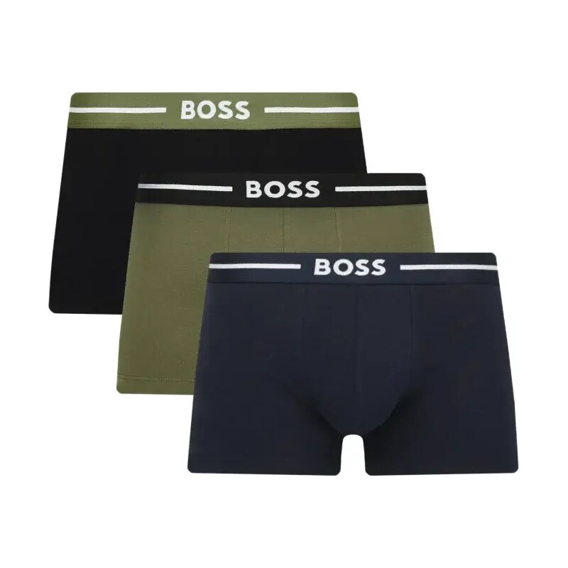 BOSS BLACK Boxerky Bokserki 3-pack Trunk 3P Bold