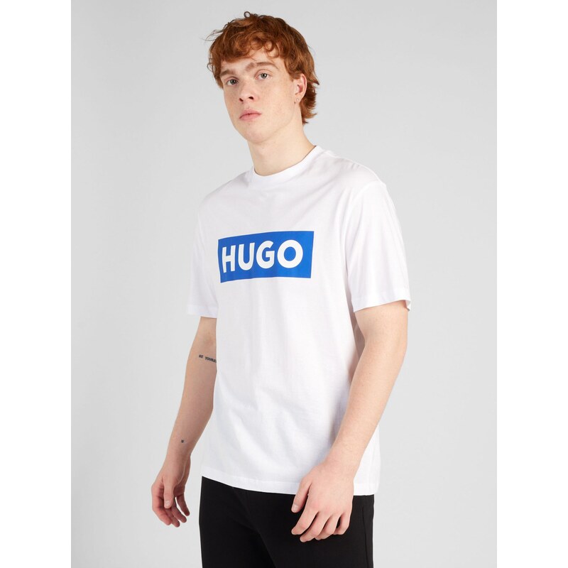 HUGO Blue Tričko 'Nico' modrá / bílá