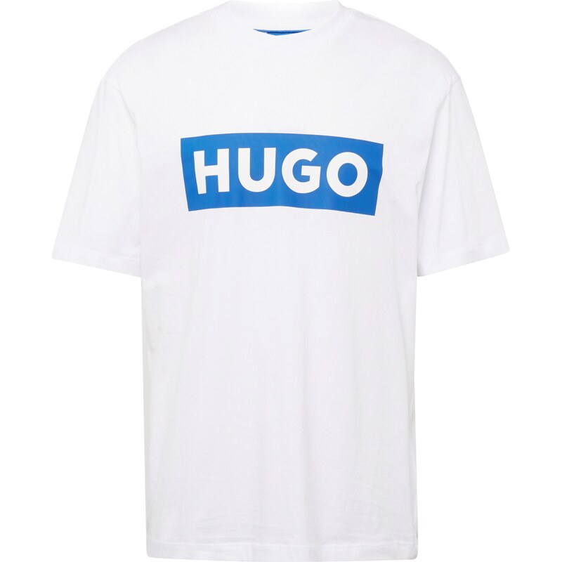 HUGO Blue Tričko 'Nico' modrá / bílá