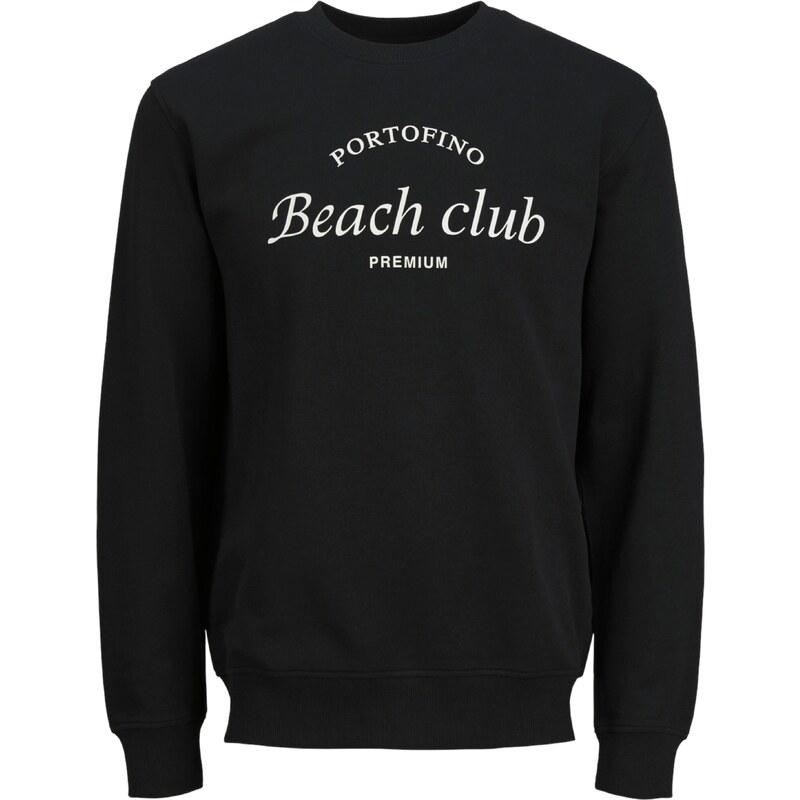 JACK & JONES Mikina Ocean Club černá / bílá