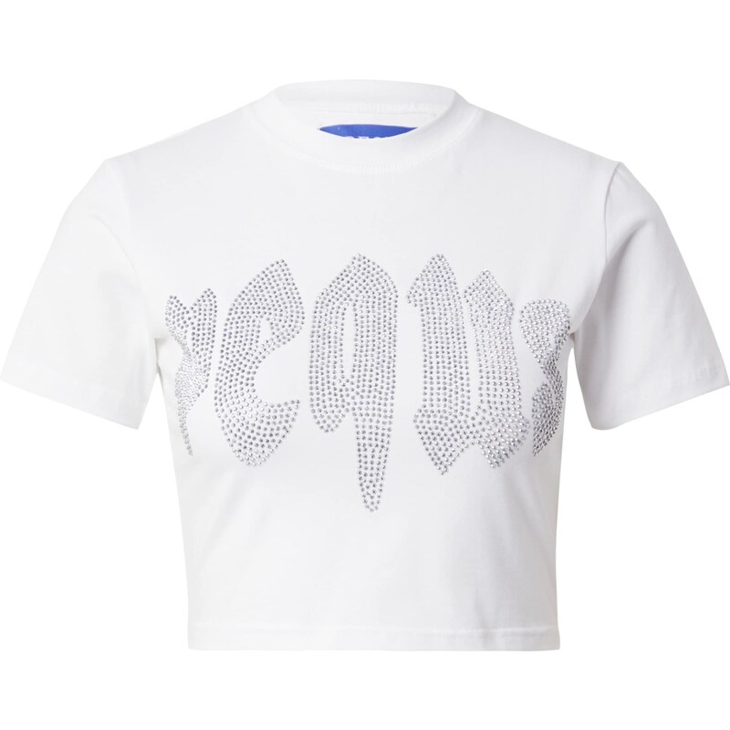 Pequs Tričko stříbrná / offwhite