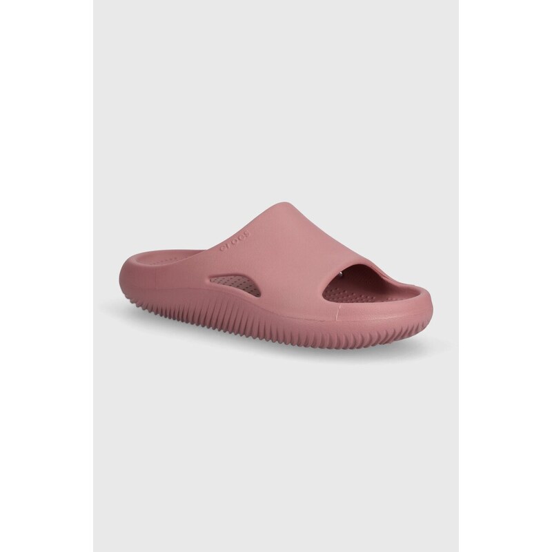 Pantofle Crocs Mellow Slide dámské, růžová barva, na platformě, 208392