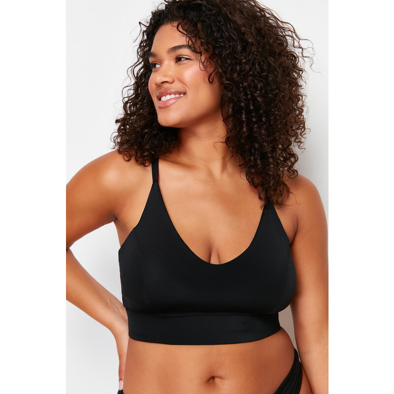 Trendyol Curve Black Support/Shaping Strappy Bra