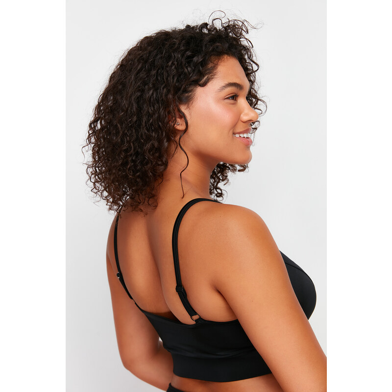 Trendyol Curve Black Support/Shaping Strappy Bra