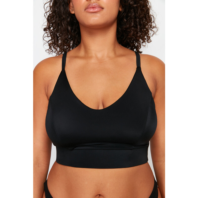 Trendyol Curve Black Support/Shaping Strappy Bra