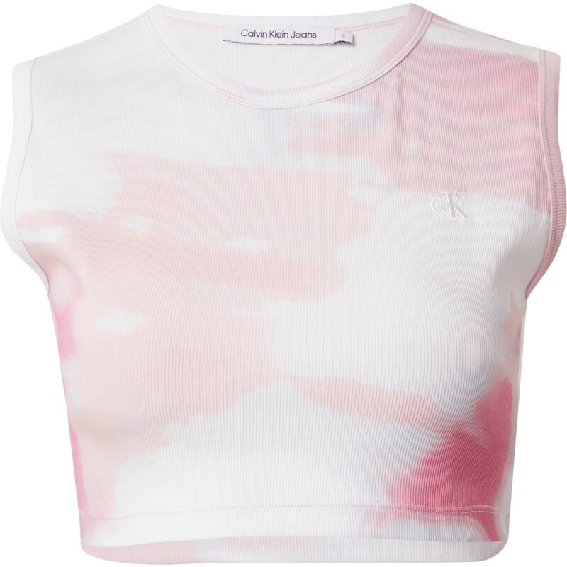 Calvin Klein Jeans Top pink / světle růžová / bílá