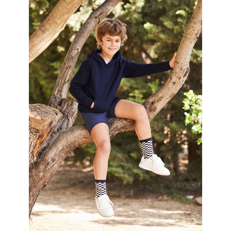 Navy blue children's hoodie Fruit of the Loom