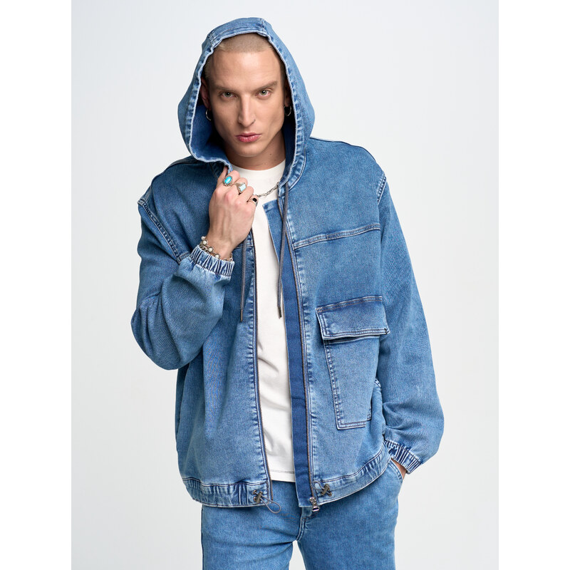 Big Star Man's Jacket Outerwear 130364 Medium Denim-319