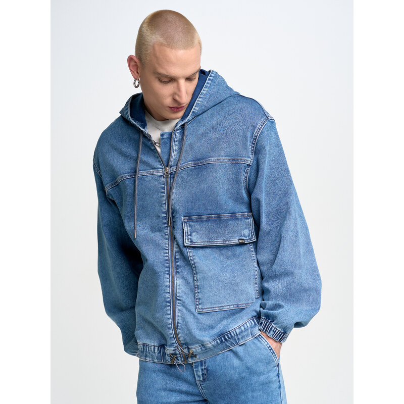 Big Star Man's Jacket Outerwear 130364 Medium Denim-319