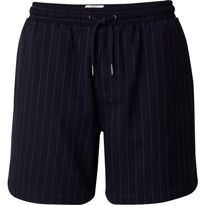 DAN FOX APPAREL Kalhoty Ian marine modrá / bílá