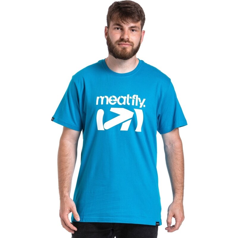 Meatfly pánské tričko Podium modrá
